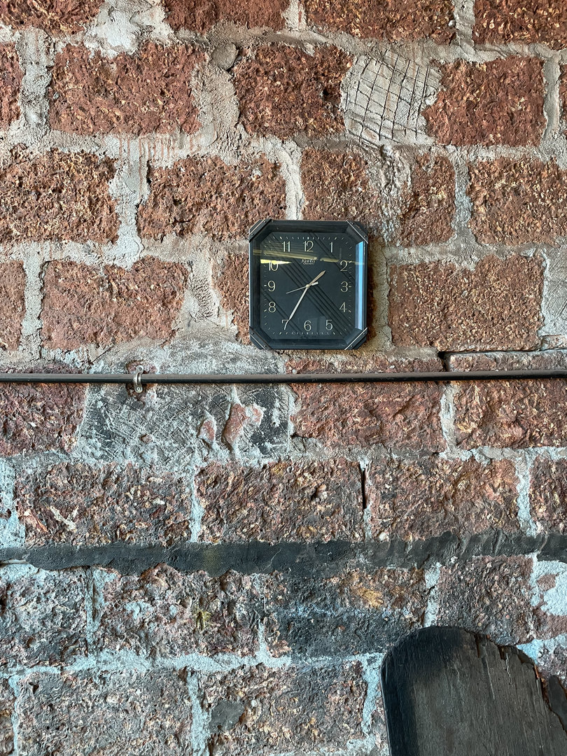 Clock inside Ashokettan's workshop
